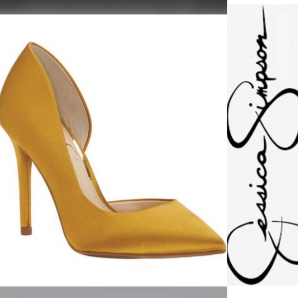 Jessica Simpson Yellow Heels - Picture 1 of 6